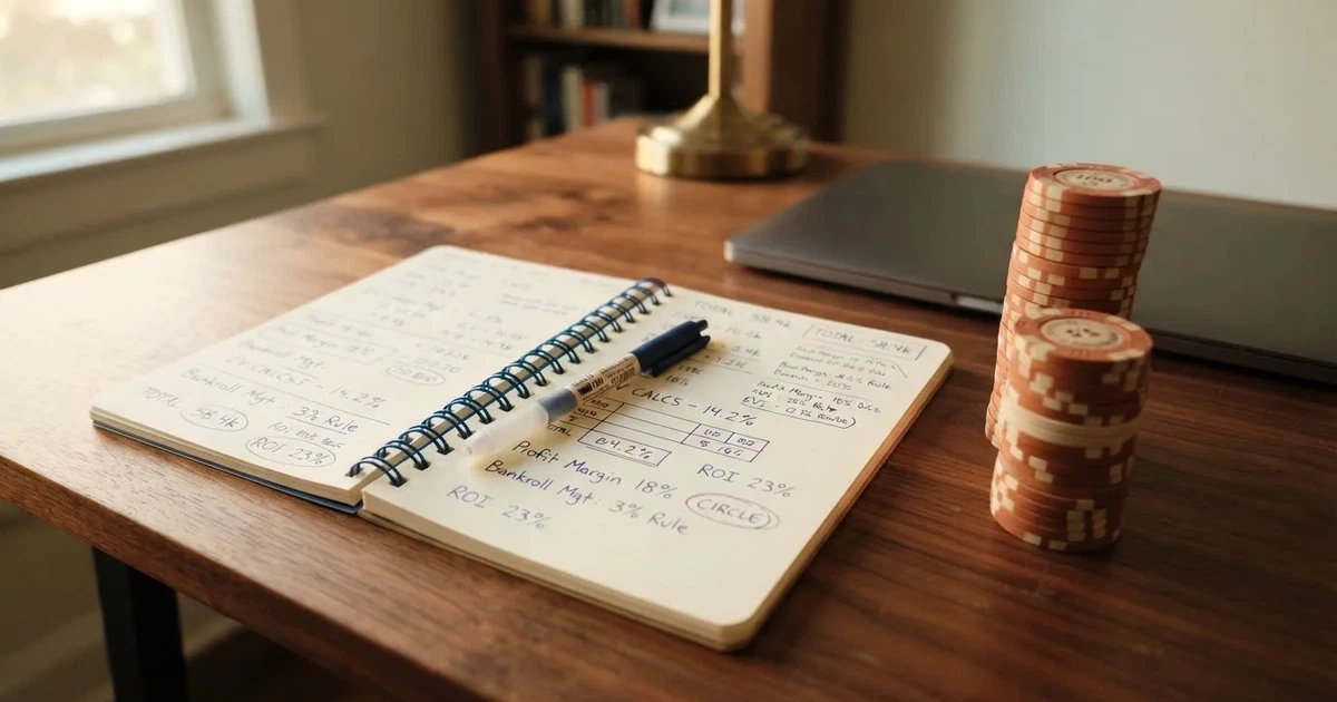 A calculator sitting next to a printed percentage chart on a desk.